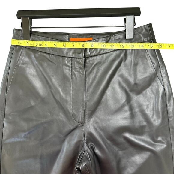 REISS x McLaren F1 Team Lottie Slit Front Leather Pants - Picture 12 of 16